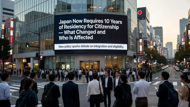 Japan Now Requires 10 Years of Residency for Citizenship — What Changed and Who Is Affected