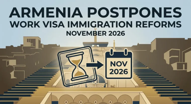Armenia Postpones work visa immigration reforms november 2026